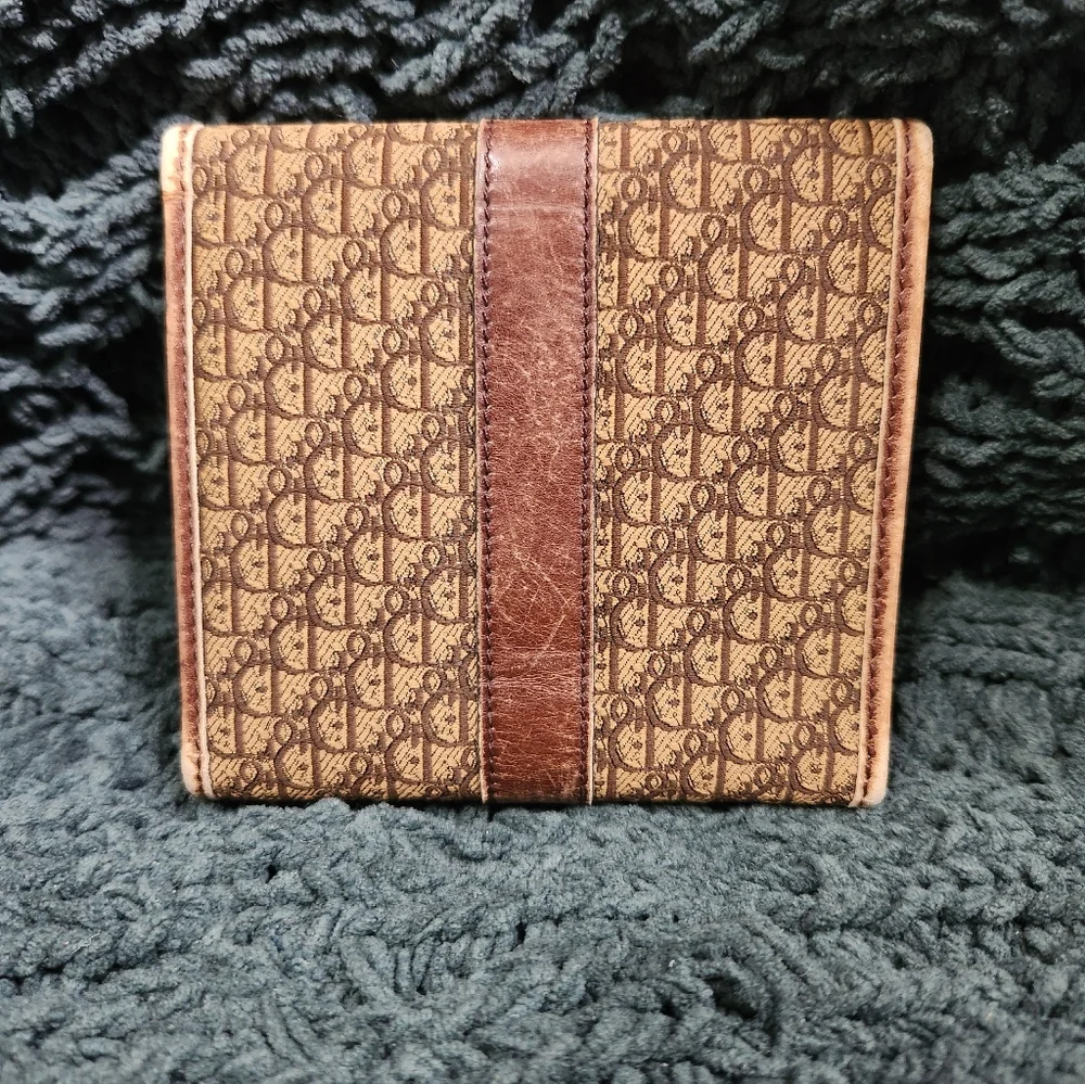 Vintage Christian Dior Trotter Monogram Canvas Trifold Wallet